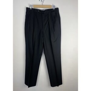 Incotex Slowear Super 100s Wool Dress Pants Slacks 33x30 Mens‎ Black Excellent